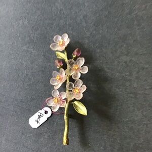 Michael Machaud Peach Blossom Brooch